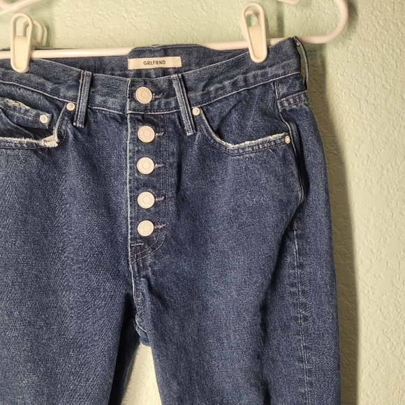 Grlfrnd Karolina Exposed Button Fly Blue Jeans REVOLVE - Picture 4 of 12